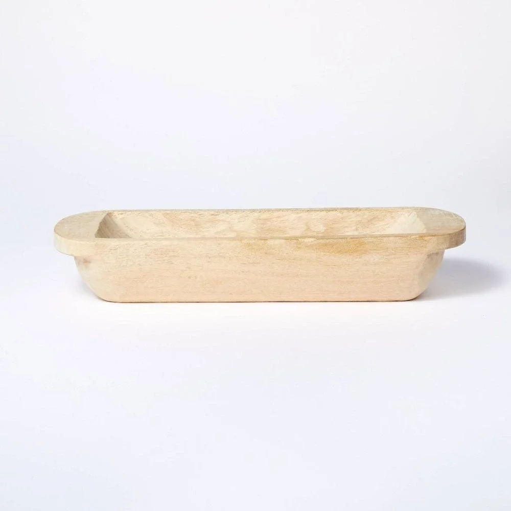 Long‎ Wooden Bowl - Threshold Studio McGee, Target 2023 - Dough Bowl